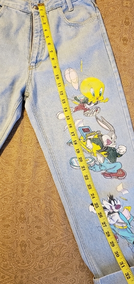 Vintage Jerry Leigh Capri Jeans sz 11 warner bro - Picture 5 of 7